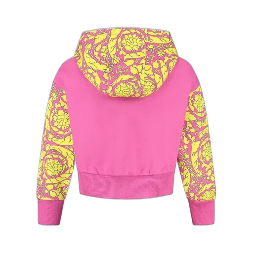 Versace Kids Logo Barocco Printed Long Sleeved Hoodie