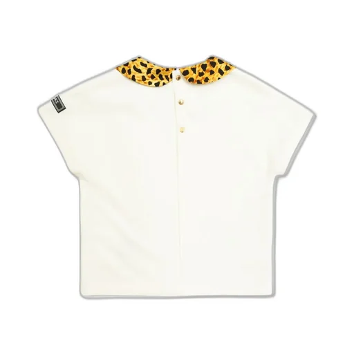 Versace Kids Leopard Printed Collar T-Shirt