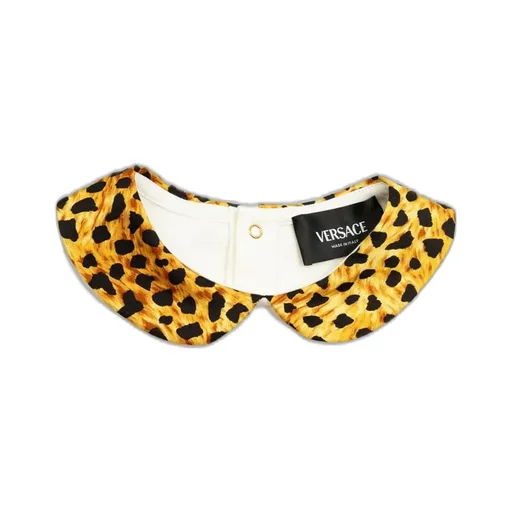 Versace Kids Leopard Printed Collar T-Shirt