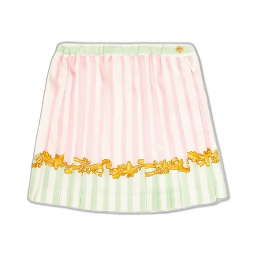 Versace Kids Elasticated Waistband Pleated Skirt