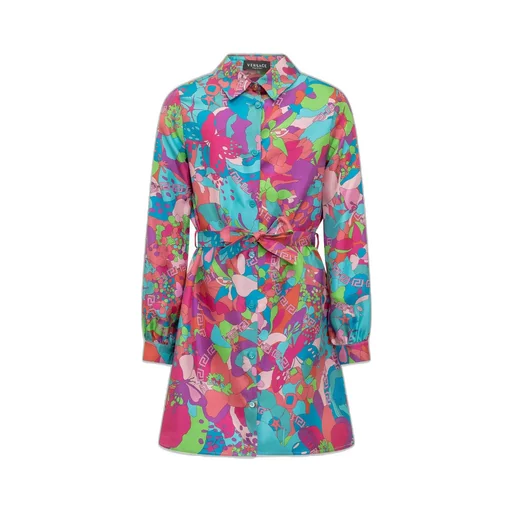 Versace Kids Floral Summer Flared Hem Dress