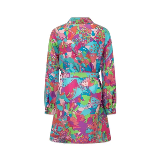 Versace Kids Floral Summer Flared Hem Dress