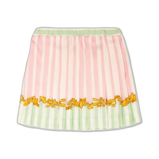 Versace Kids Elasticated Waistband Pleated Skirt