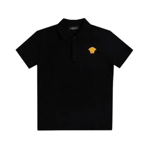 Versace Kids Medusa Logo Embroidered Short-Sleeved Polo Shirt