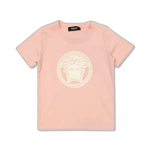 Versace Kids Logo Printed Crewneck T-Shirt