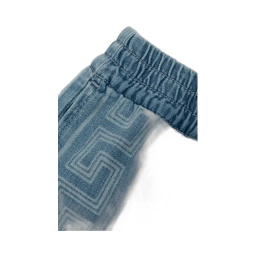 Versace Kids Medusa Bandana Denim Bermuda Shorts