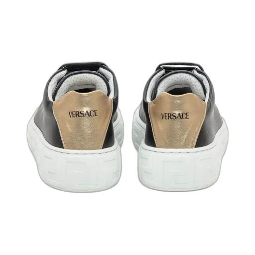 Versace Kids Greca-Detailed Lace-Up Sneakers