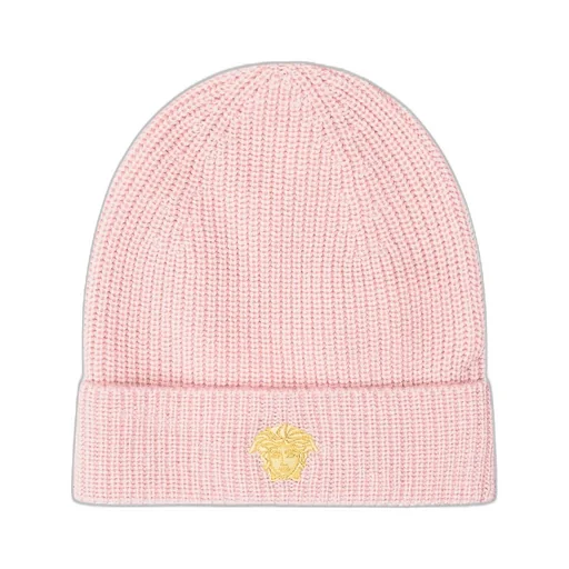 Versace Kids Logo Embroidered Knitted Beanie