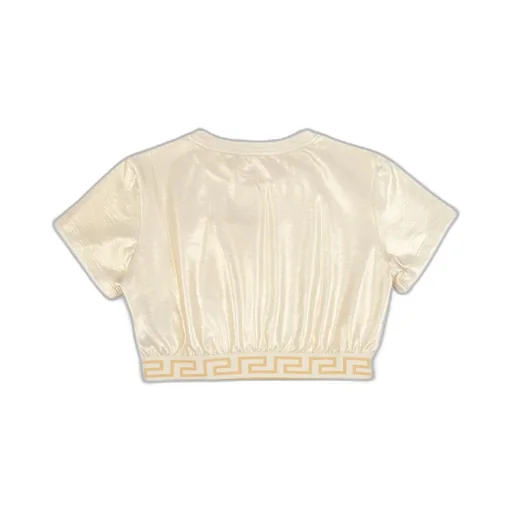 Versace Kids Crewneck Cropped Top