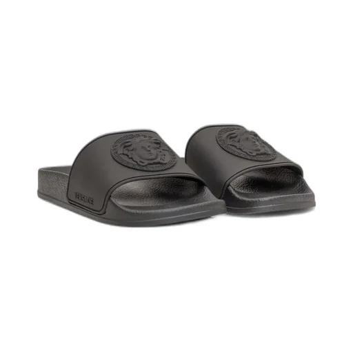 Versace Kids Medusa Embossed Slip-On Slides