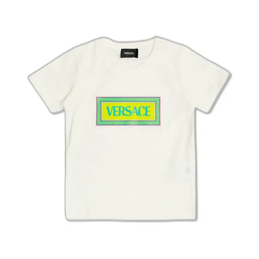 Versace Kids Logo Printed Crewneck T-Shirt