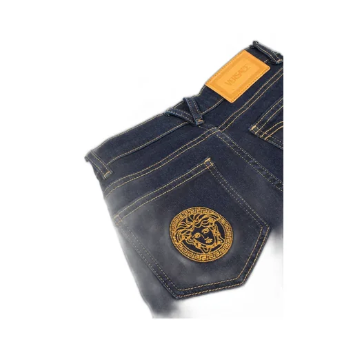 Versace Kids Logo-Patch Denim Jeans