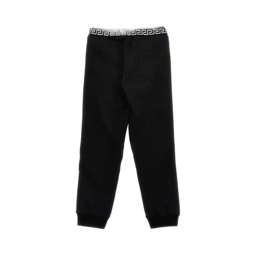 Versace Kids Logo Embroidered Striped Track Pants