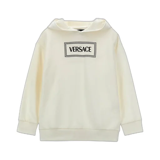 Versace Kids Logo Printed Long Sleeved Hoodie