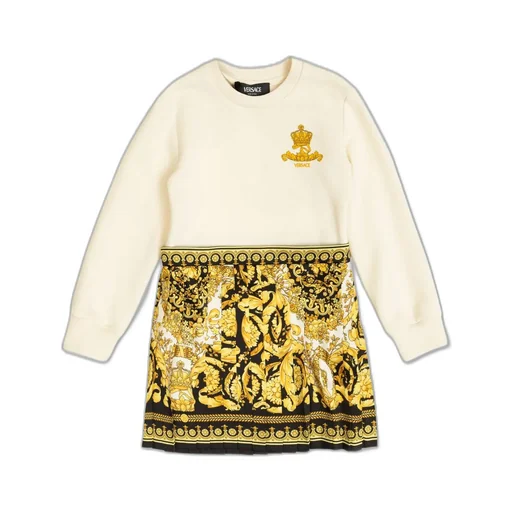 Versace Kids Printed Pleated Skirt Dress
