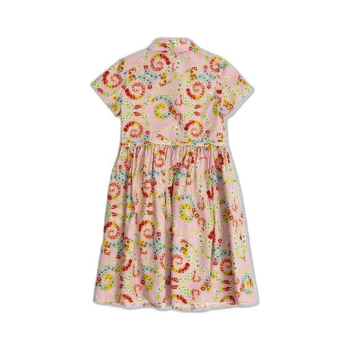 Versace Kids Floral Printed Short-Sleeved Dress