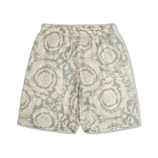 Versace Kids Barocco Printed Elastic Waist Shorts