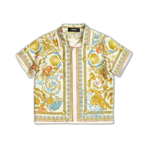Versace Kids Barocco Printed Short Sleeved Shirt