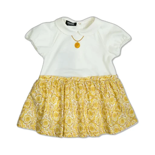 Versace Kids Barocco Allover Baby T-Shirt Dress