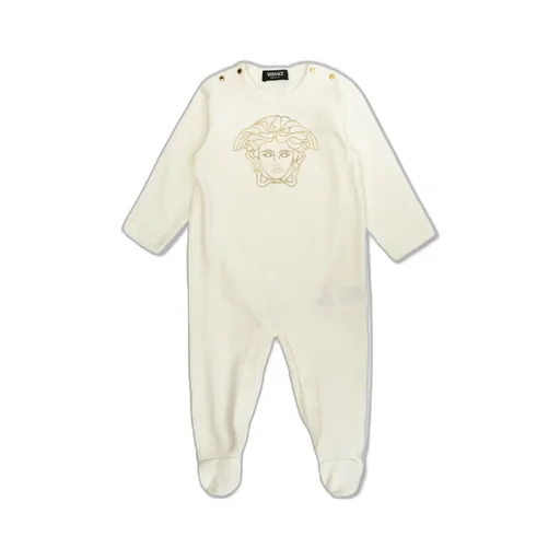 Versace Kids Medusa Embellished Crewneck Sleepsuit
