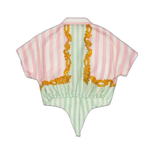 Versace Kids Barocco Pinstripe Shirt