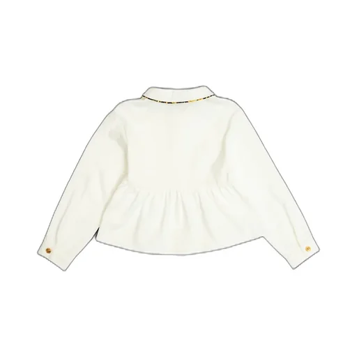 Versace Kids Long Sleeved Collar Ruffled Shirt