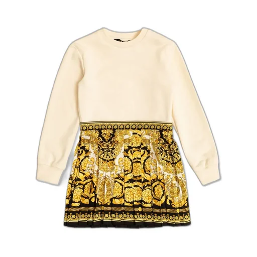 Versace Kids Panelled Pleated Dress