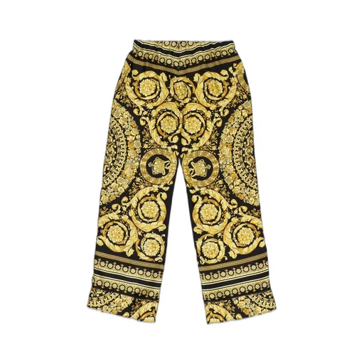 Versace Kids Baroque Pattern Wide Leg Pants