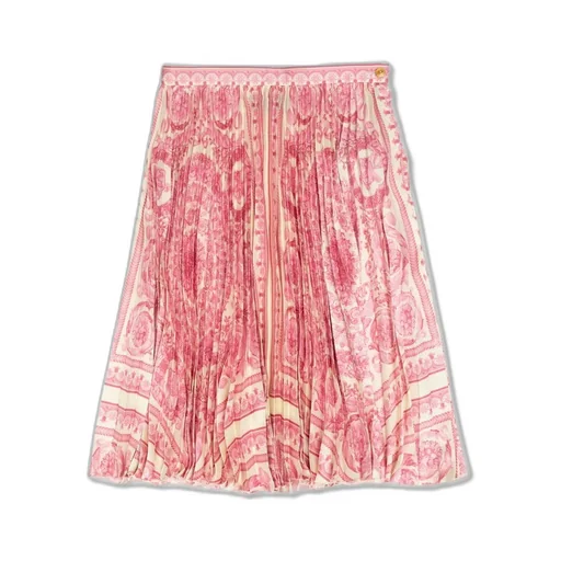 Versace Kids All-Over Printed Pleated Skirt
