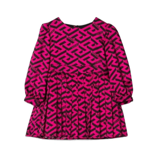 Versace Kids Logo Pattern Dress
