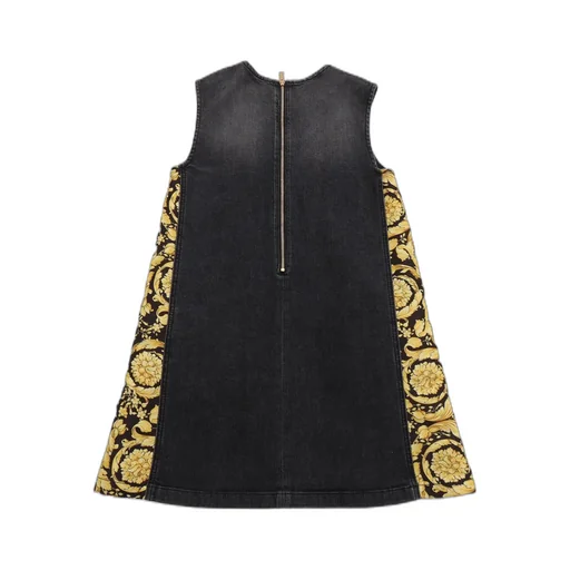 Versace Kids Barocco Denim Kids Dress