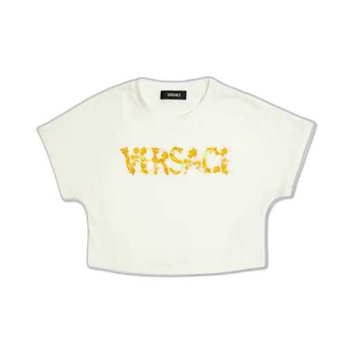 Versace Kids Logo Printed Crewneck T-Shirt