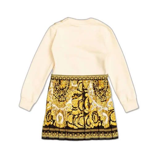 Versace Kids Panelled Pleated Dress