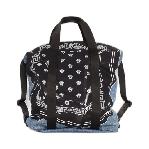 Versace Kids Medusa Bandana Kids Denim Backpack