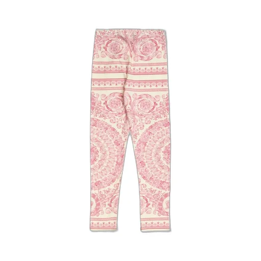 Versace Kids Floral Printed Slim-Fit Leggings