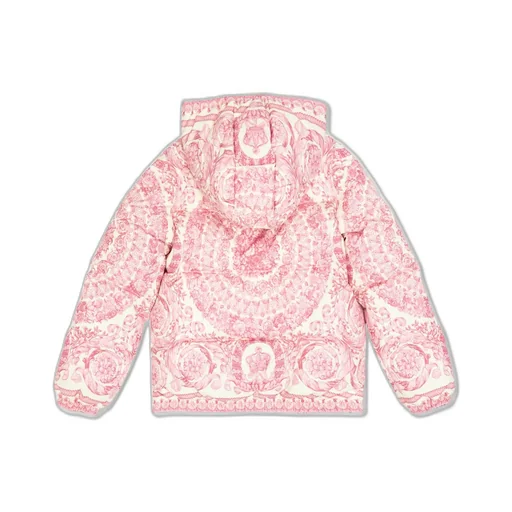 Versace Kids All-Over Printed Zip-Up Hooded Jacket