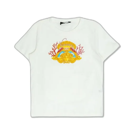 Versace Kids Studded Medusa Coral Kids T-Shirt