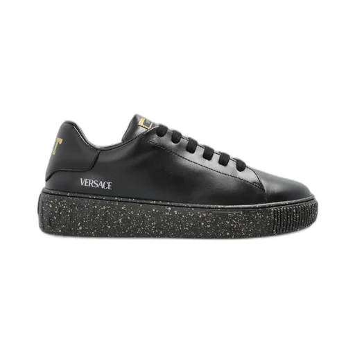 Versace Kids Round-Toe Lace-Up Sneakers