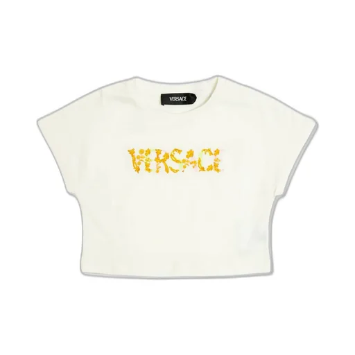 Versace Kids Logo Printed Crewneck T-Shirt