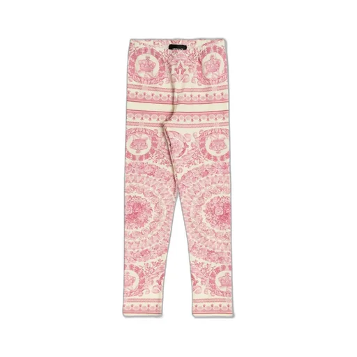 Versace Kids Floral Printed Slim-Fit Leggings