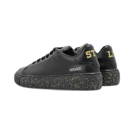 Versace Kids Round-Toe Lace-Up Sneakers