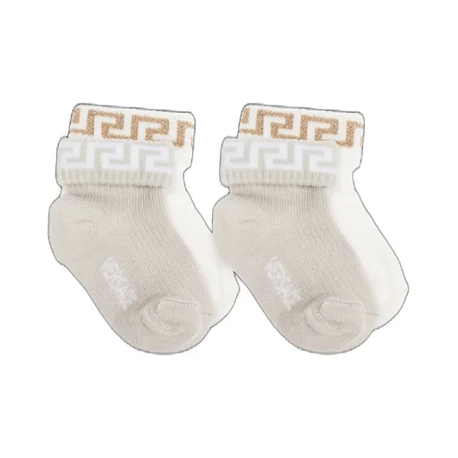 Versace Kids Logo Intarsia Two Pack Of Socks