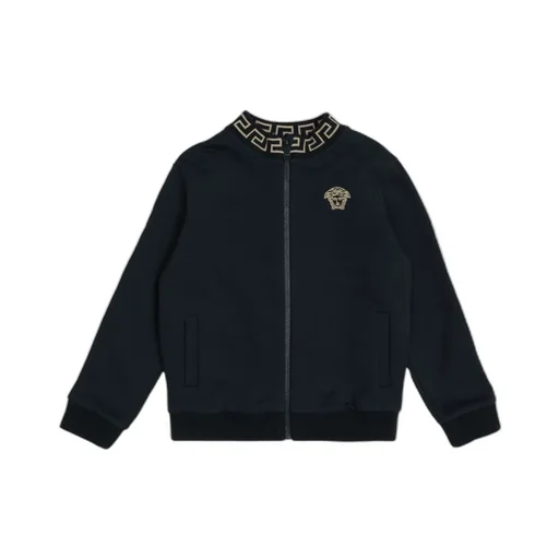 Versace Kids Greca Zip-Up Sweatshirt