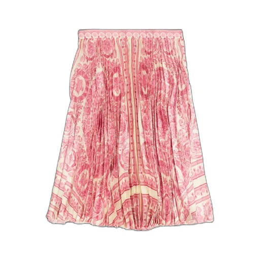 Versace Kids All-Over Printed Pleated Skirt