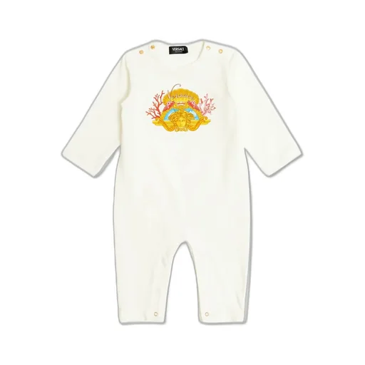 Versace Kids Medusa Printed Long Sleeved Bodysuit
