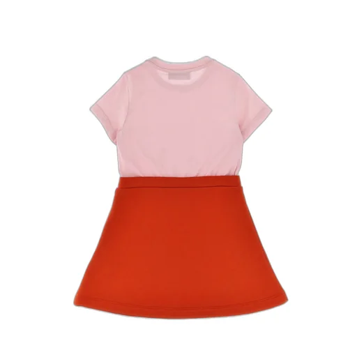 Versace Kids Two-Toned Logo Printed Dress