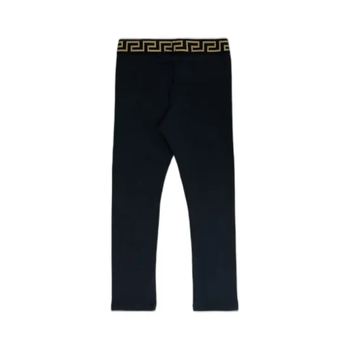 Versace Kids Logo Embroidered Straight-Leg Leggings