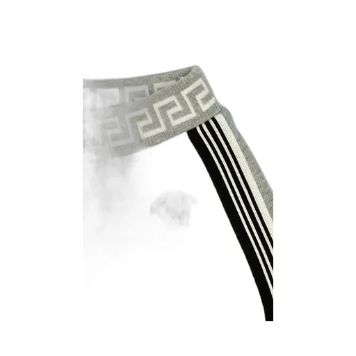 Versace Kids Greca Embroidered Elastic Waist Shorts
