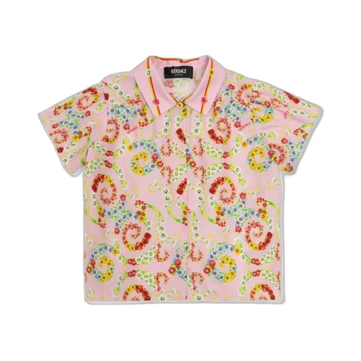 Versace Kids All-Over Patterned Short-Sleeved Shirt