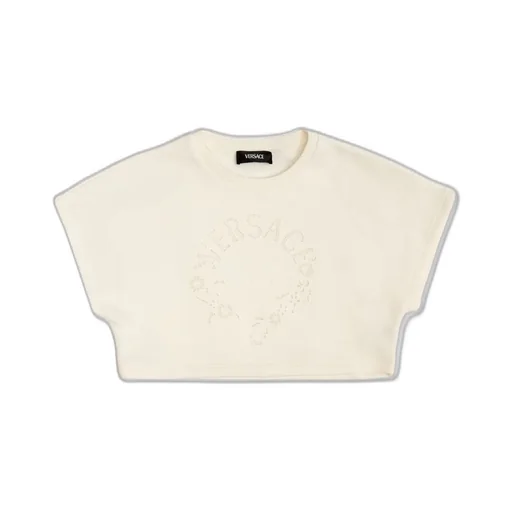Versace Kids Logo Cut-Out Crewneck T-Shirt